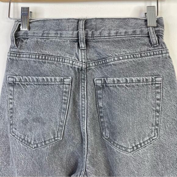 Pacsun Eco Gray High Waisted Straight Leg Button Fly Ankle Cropped Jeans 23 - Picture 10 of 13